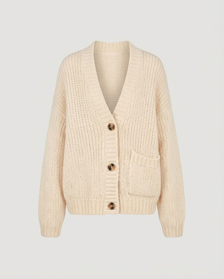 Women's chunky knit sweater with Norwegian pattern and high roll neck Mune Fashion