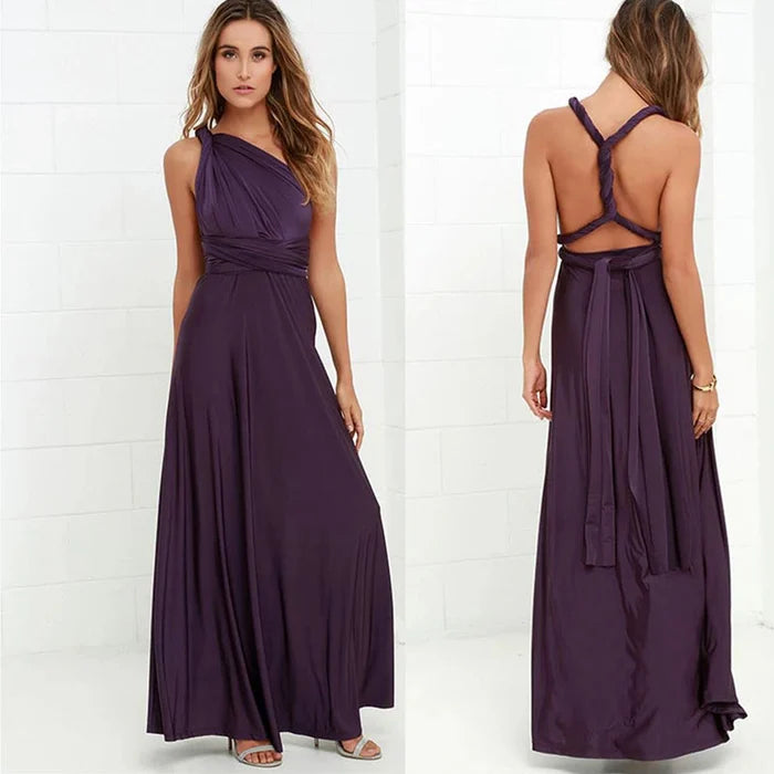 elastic wrap dress with straps