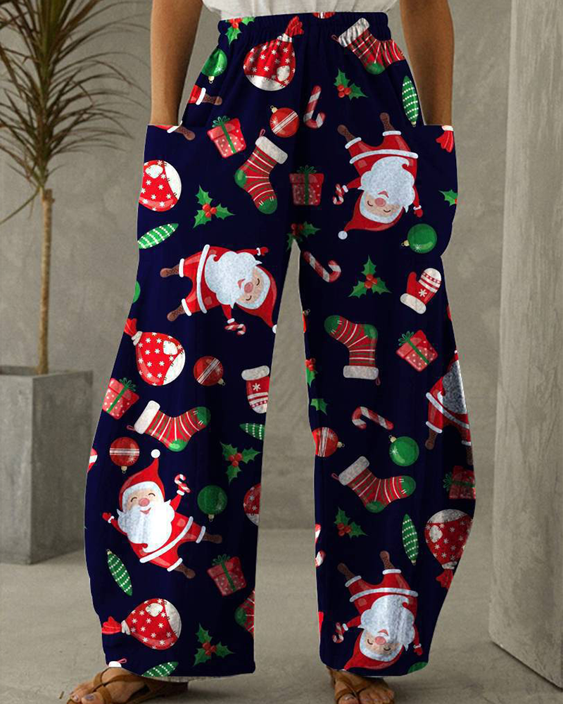 Mune | Christmas Print Leisure Pants