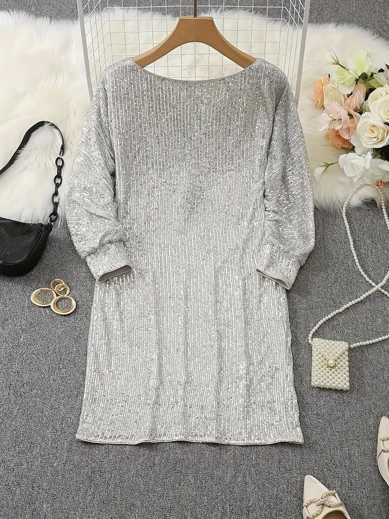 Mune | Party dress with sequins and contrast