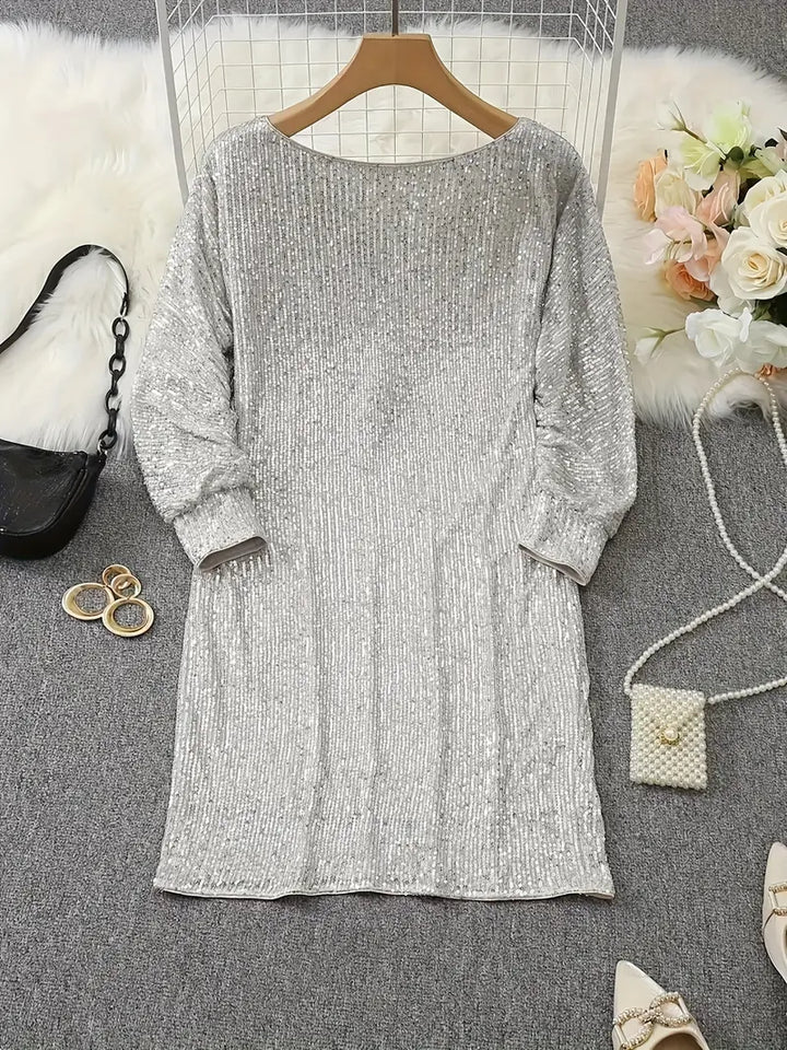 Mune | Party dress with sequins and contrast