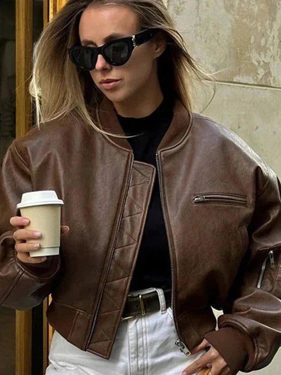 Mune | Leather Bomber Jacket