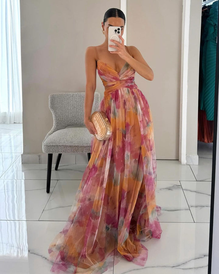 Mune | Elegant Maxi Dress In Beautiful Floral Pattern