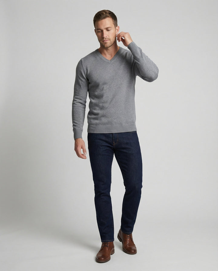 V-Neck Fine Knit Men