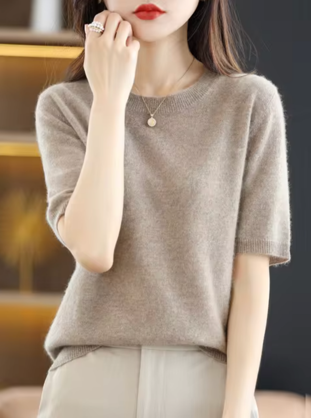 Mune Fashion | Short-sleeved wool sweater