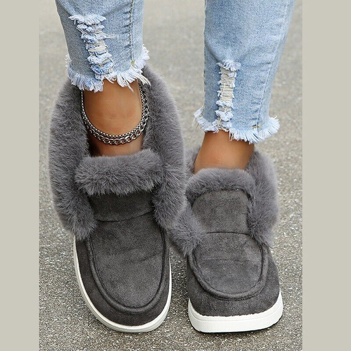 Mune | Winter Moccasins - Suede Slip-On Moccasins with Fur Lining