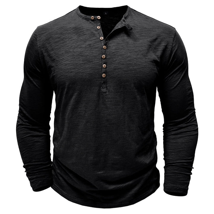 Men's Long-Sleeve Henley Shirt