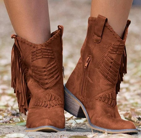 Mune | Western-Cowgirl-Fringe-Boots