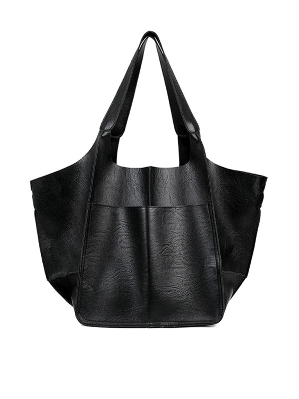 Mune | Simple Large Bag Soft Leather Large Capacity One Shoulder Portable Tote Bag