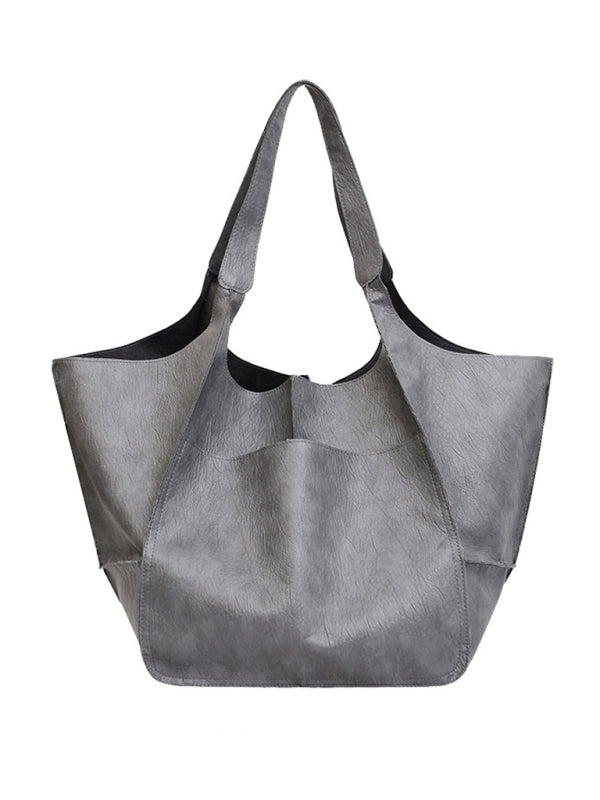 Mune | Simple Large Bag Soft Leather Large Capacity One Shoulder Portable Tote Bag