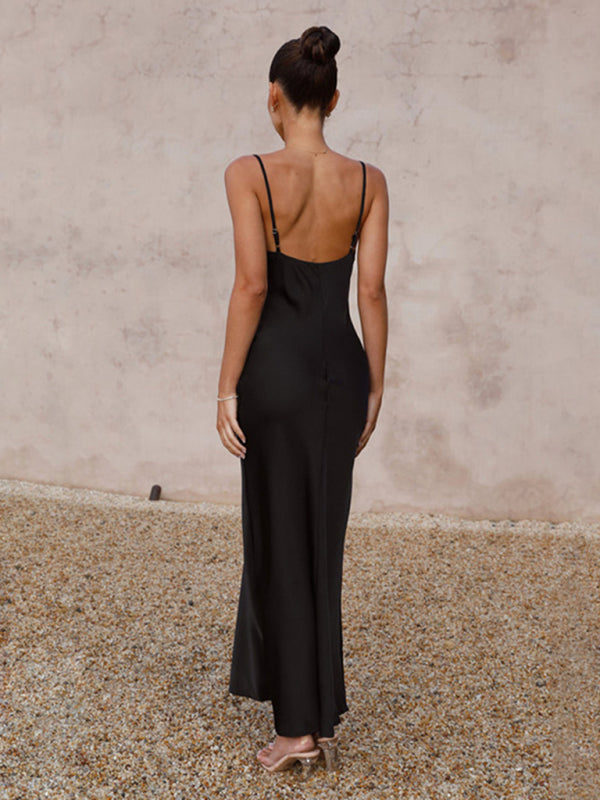Mune | Elegant Satin Dress for Occasions During The Day and Evening