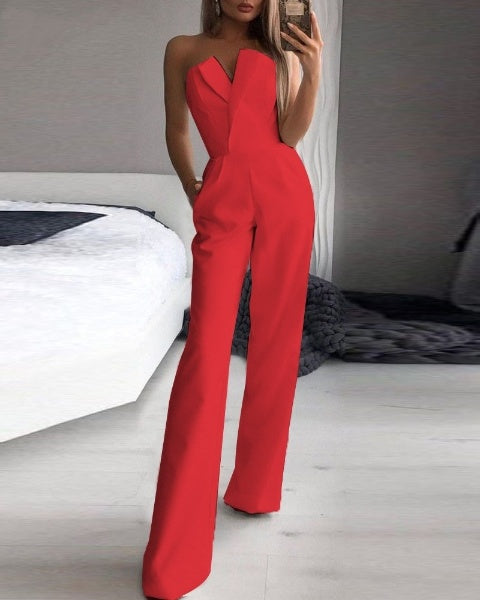 Mune | Red Sleeveless Jumpsuit