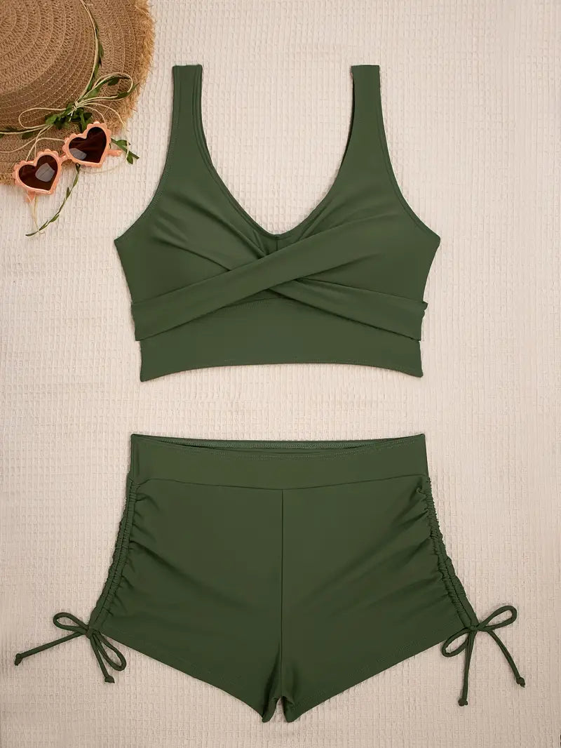 Mune | Olive Green Active Bikini Set