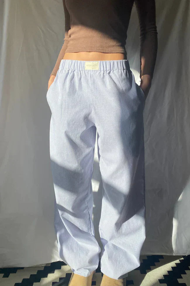 Mune Fashion | Loose fit Striped Elastic Waist Pants
