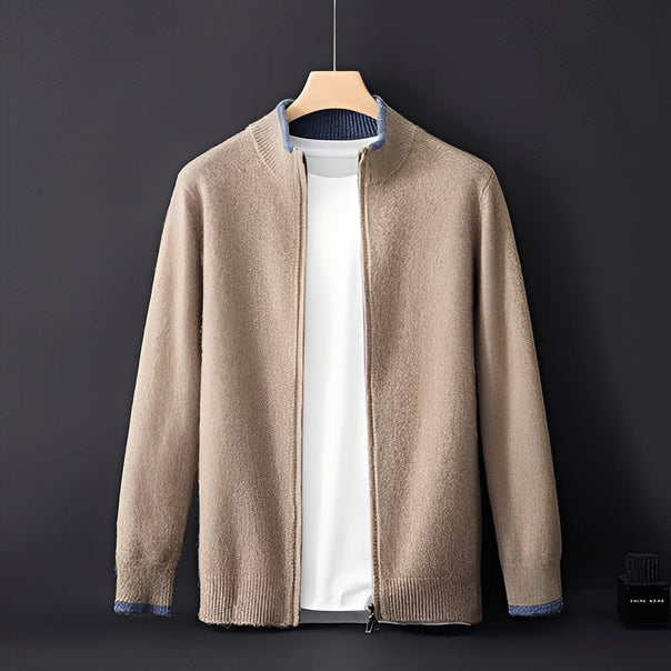 Mune | Modern Cashmere Coat with Zipper for Men