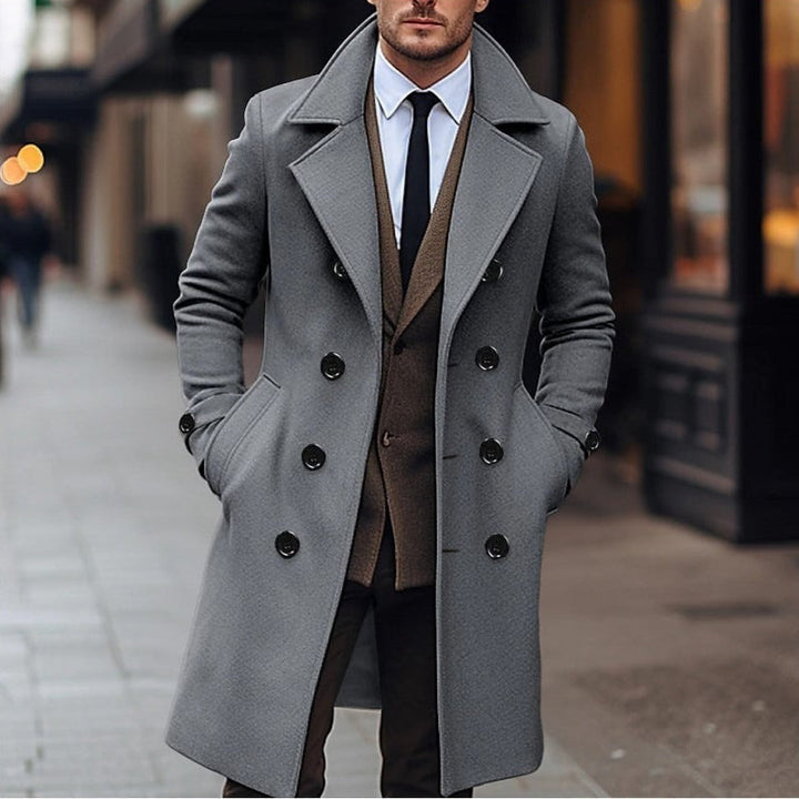 Mune | Elegant Wool Crossover Coat for Men