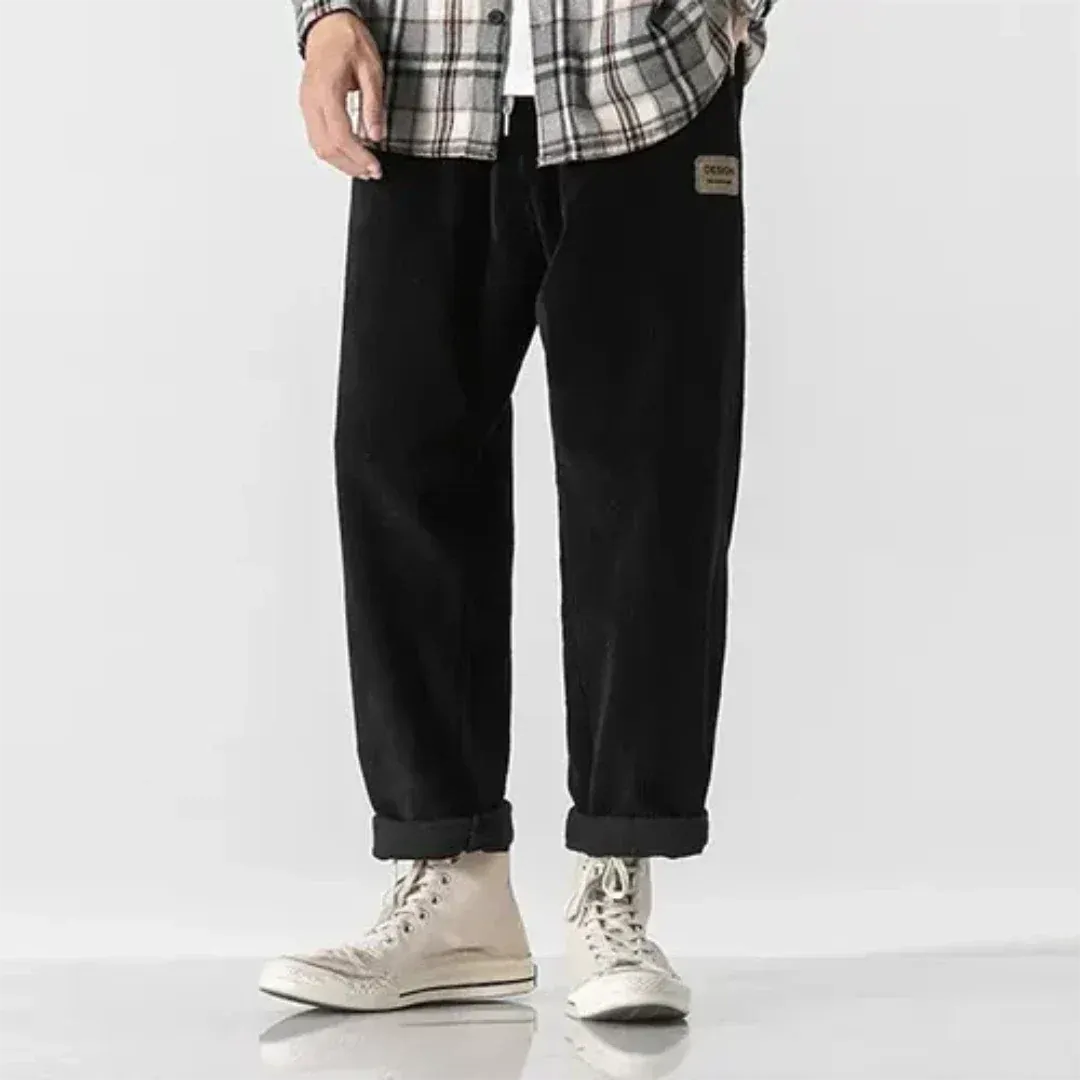 Mune | Cord Trousers Plus Size Fit Ribbed Pattern Relaxed Style