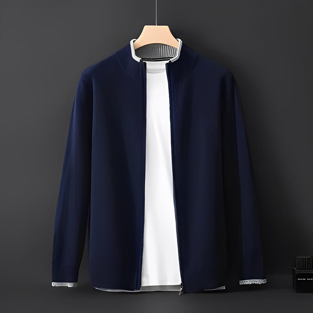 Mune | Modern Cashmere Coat with Zipper for Men