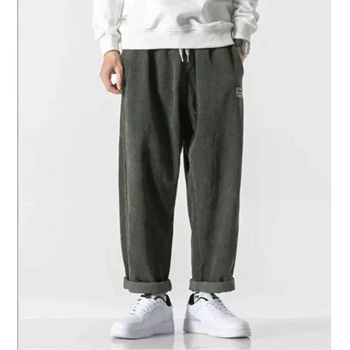 Mune | Cord Trousers Plus Size Fit Ribbed Pattern Relaxed Style