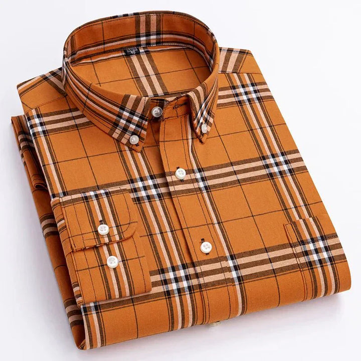 Men's Plaid Button-Down Shirt