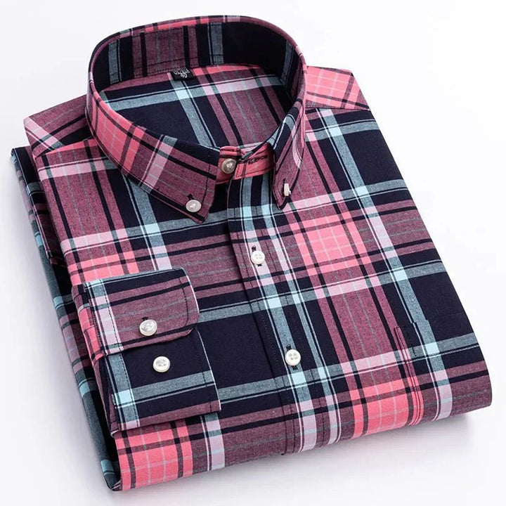 Men's Plaid Button-Down Shirt