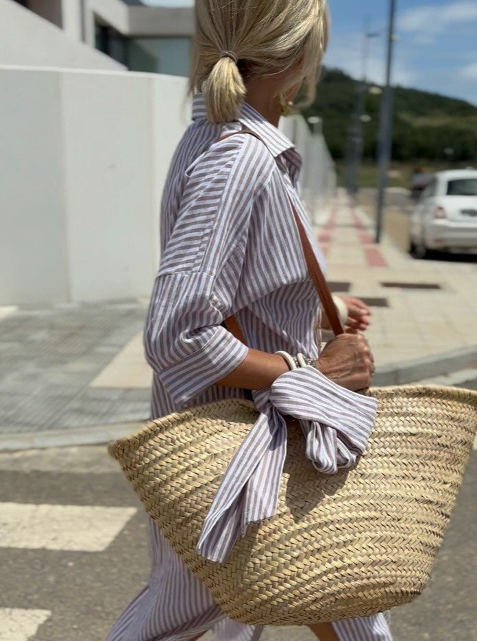 Mune Fashion | Classic Striped Shirt Dress