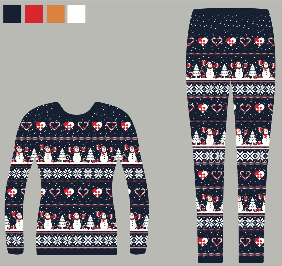 Mune | Christmas Heart Christmas Pajamas Navy