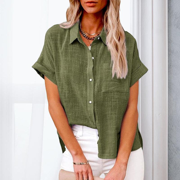 Casual Short Sleeve Blouse