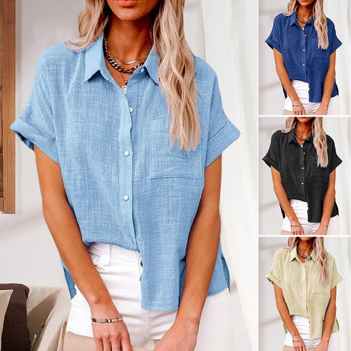 Casual Short Sleeve Blouse