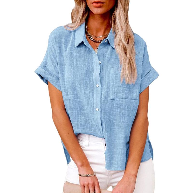 Casual Short Sleeve Blouse