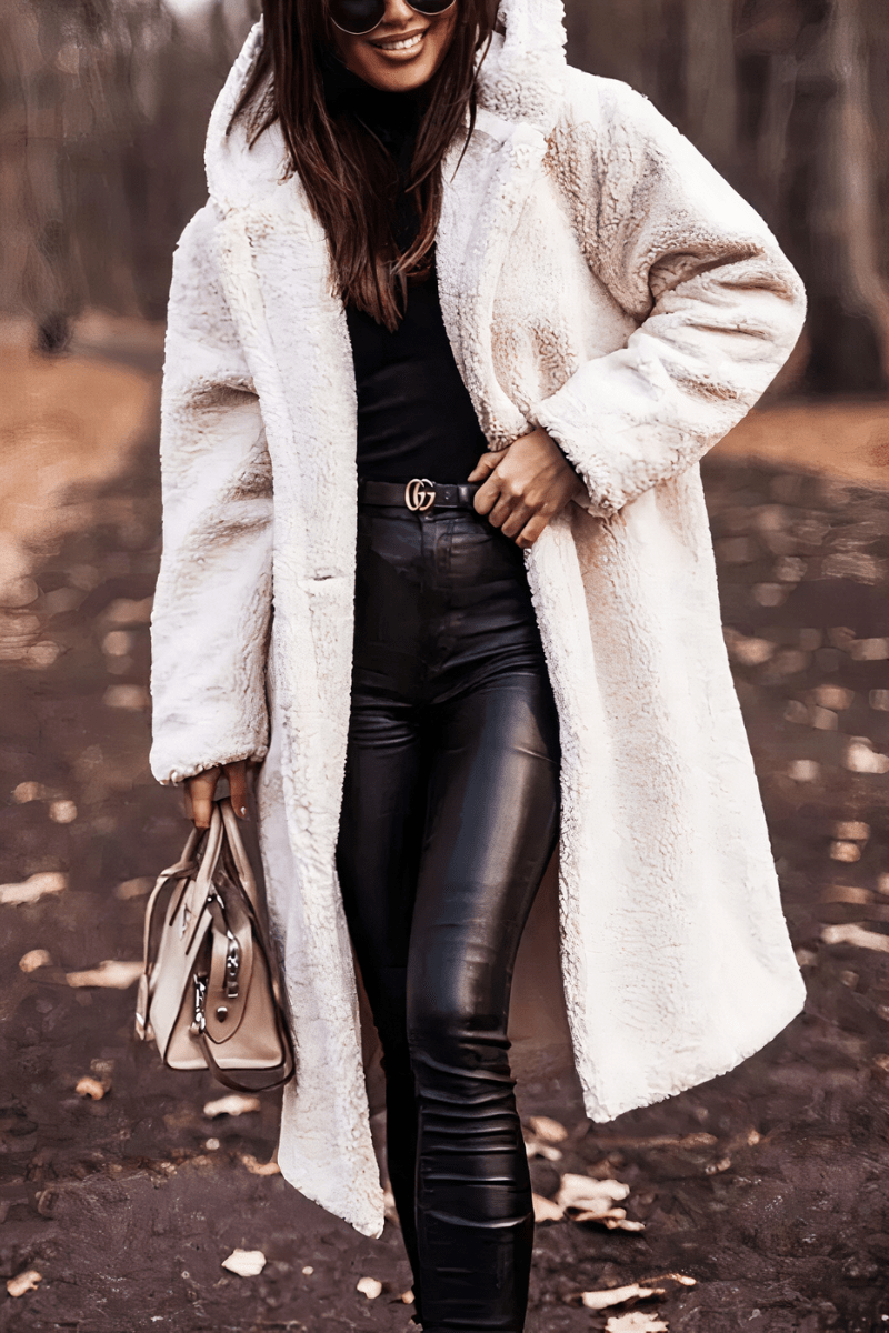 Mune | Long Coat Made Of Elegant Faux Fur Warmth and Timeless Style
