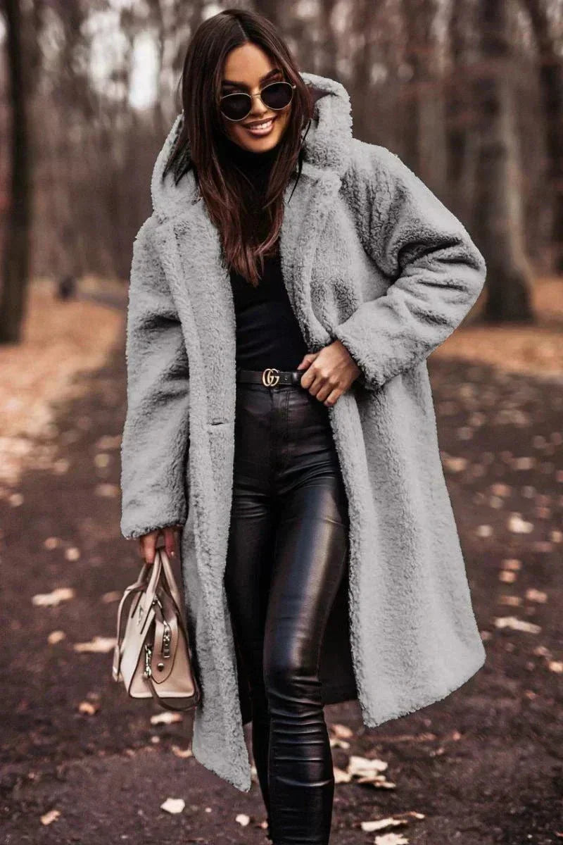 Mune | Long Coat Made Of Elegant Faux Fur Warmth and Timeless Style
