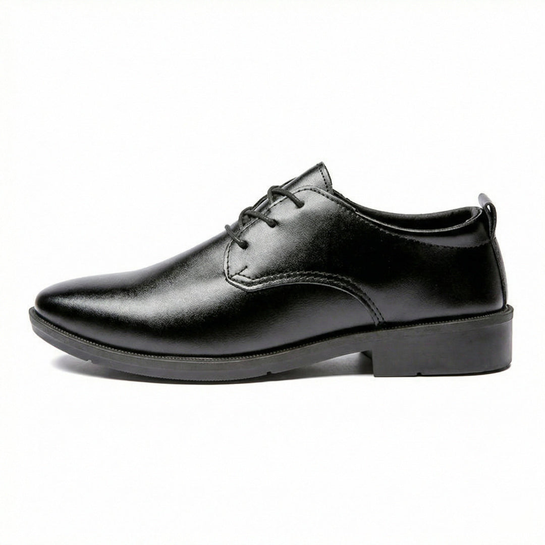 Men's Elegant Leather Lace-up Shoes with Non-slip Sole Mune Fashion