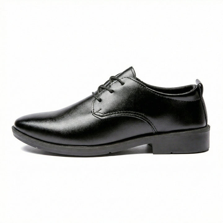 Men's Elegant Leather Lace-up Shoes with Non-slip Sole Mune Fashion