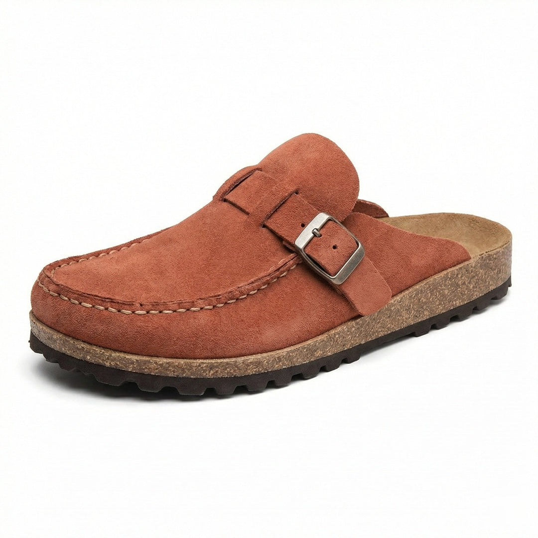 Clogs - Women's Retro Suede Slip-On Mule Mune Fashion