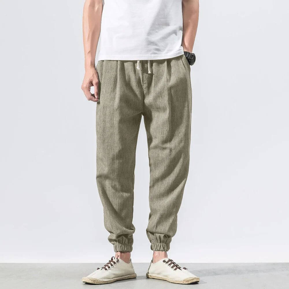Mune Fashion | Lightweight Men's Comfort Pants Made of Cotton and Linen Soft, Breathable & Stylish