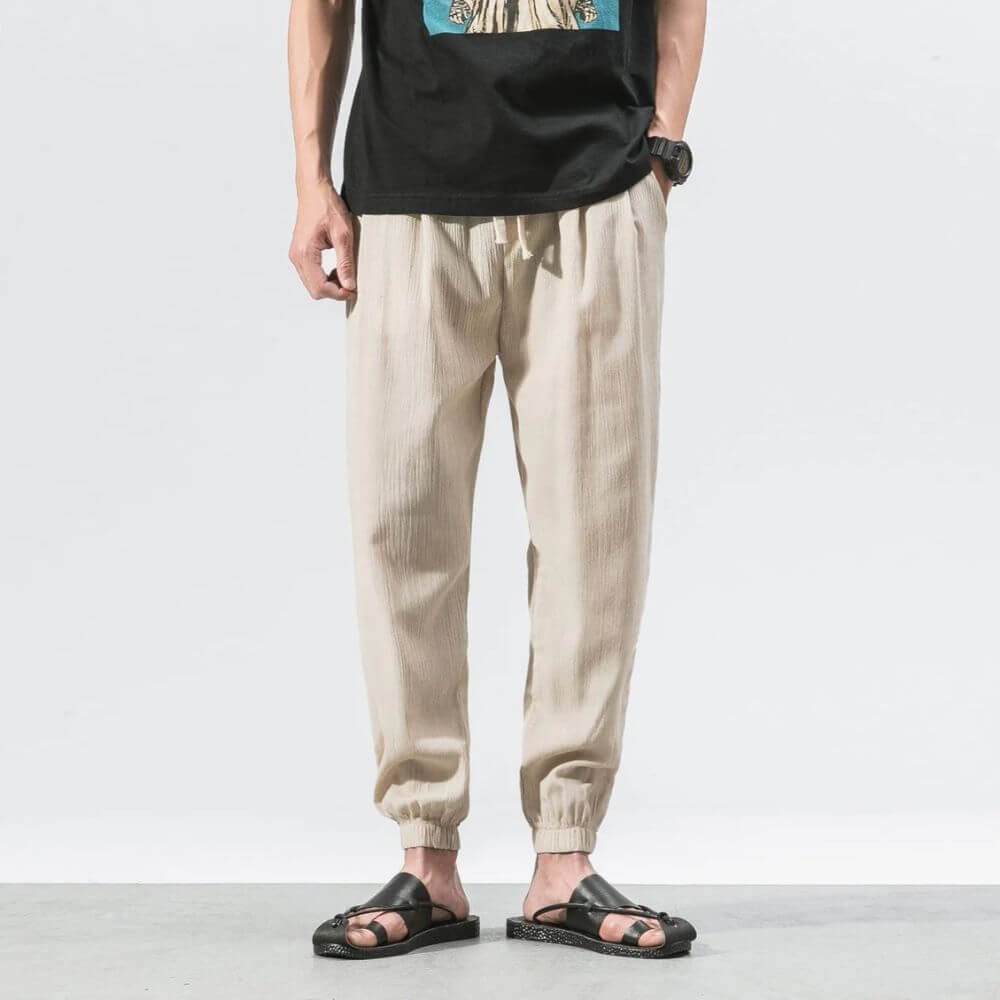 Mune Fashion | Lightweight Men's Comfort Pants Made of Cotton and Linen Soft, Breathable & Stylish