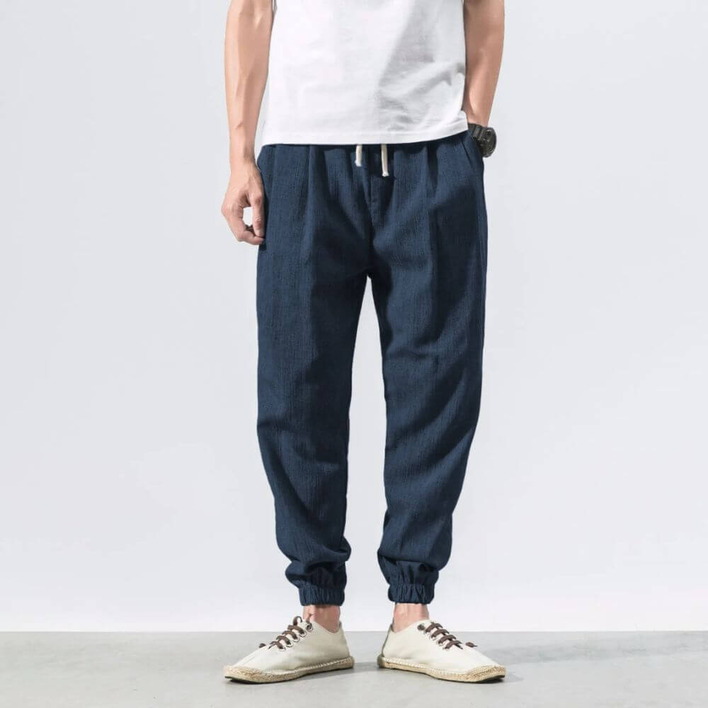 Mune Fashion | Lightweight Men's Comfort Pants Made of Cotton and Linen Soft, Breathable & Stylish