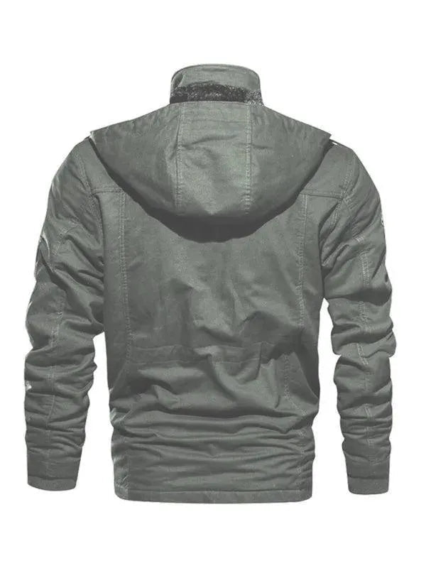 Mune | Loose Stand Collar Hoodie Jacket for Men Winter