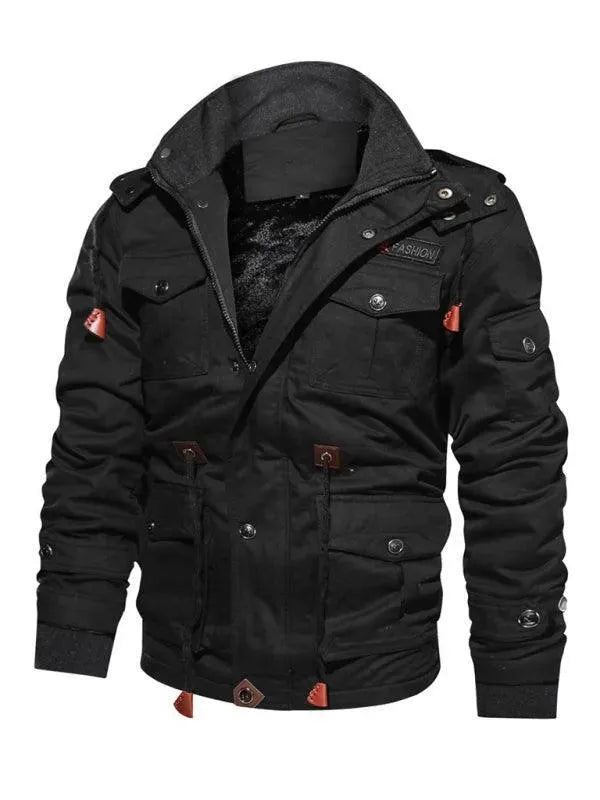 Mune | Loose Stand Collar Hoodie Jacket for Men Winter