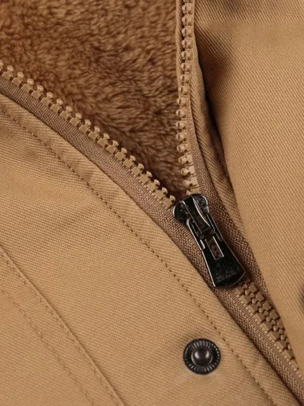 Mune | Loose Stand Collar Hoodie Jacket for Men Winter