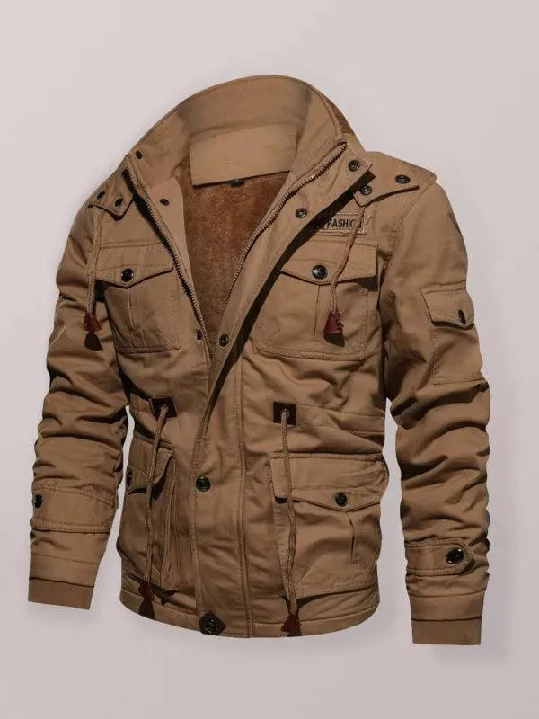 Mune | Loose Stand Collar Hoodie Jacket for Men Winter