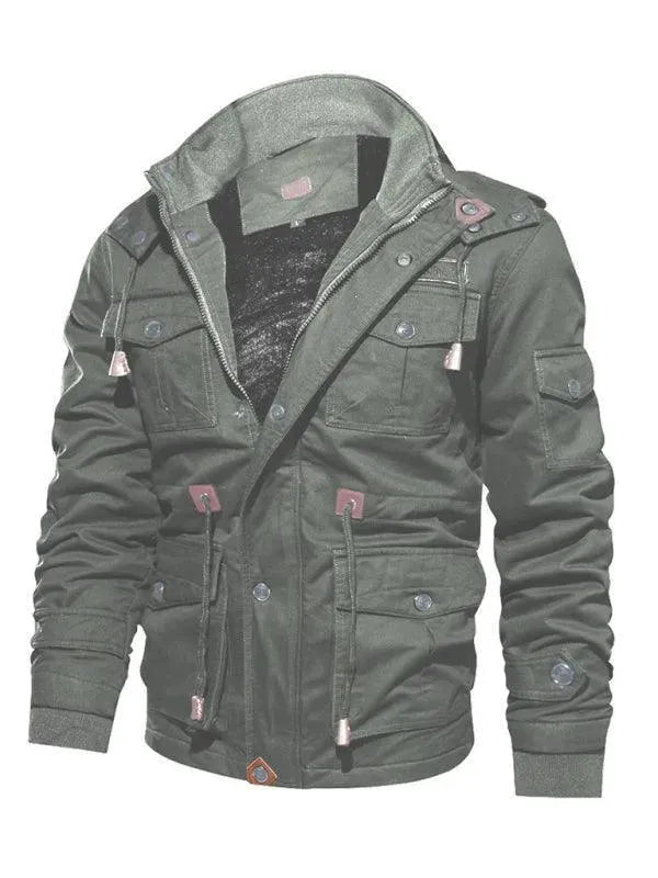 Mune | Loose Stand Collar Hoodie Jacket for Men Winter