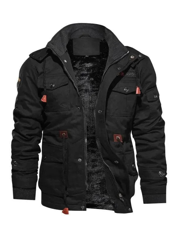 Mune | Loose Stand Collar Hoodie Jacket for Men Winter