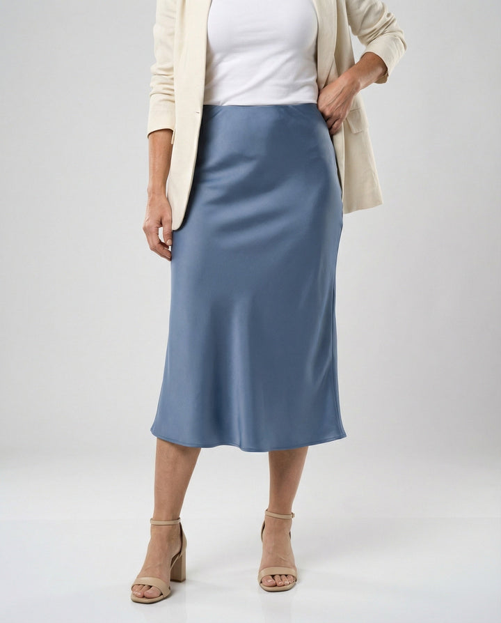 Women's Maxi Skirt Satin High Waist
