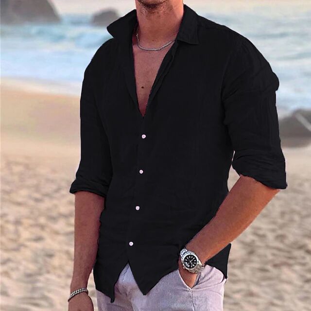 Elegant summer shirt made of airy linen fabric