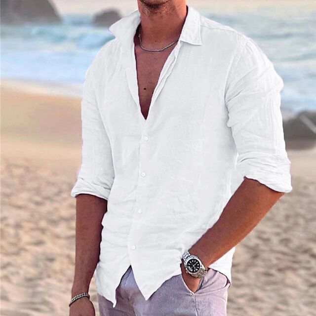 Elegant summer shirt made of airy linen fabric