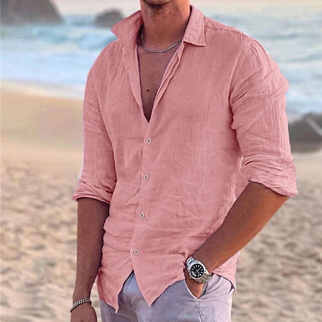Elegant summer shirt made of airy linen fabric