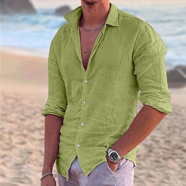 Elegant summer shirt made of airy linen fabric