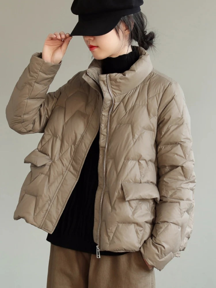 Mune | Ultralight Padded Down Jacket with Stand Collar for Women